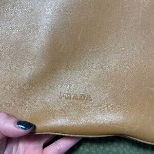 Vintage Prada Tan Leather Tote